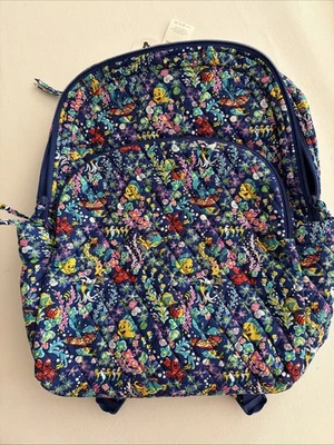 NEW Vera Bradley Disney Ariel Floral Little Mermaid Campus Laptop Large Backpack - Image 1 of 4