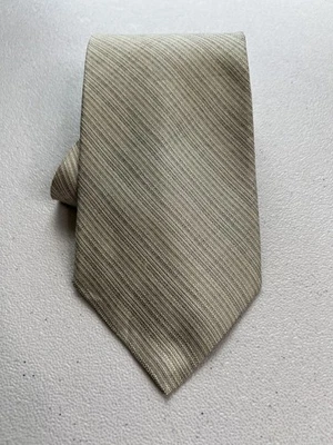 Corbata Piattelli Uomo Tand y patrón de rayas negras 100 % seda hecha en EE. UU. NUEVA SIN ETIQUETAS Foto 1 de 4