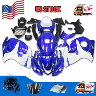 Juego de carenado ABS blanco azul de inyección apto para GSX 1300R v012 2008-2020 Foto 1 de 4