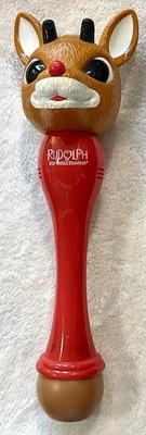 CHRISTMAS IS COMING 14” SeaWorld Rudolph The Red Nose Reindeer Bubble Glow Wand! - Image 1 of 4