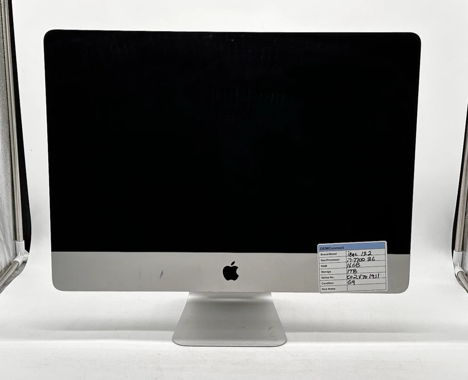 Apple iMac18,2 A1418 Core i7-7700, @ 3,60 GHz, 16 GB RAM, 1 TB SATA, sin sistema operativo/adaptador Foto 1 de 4