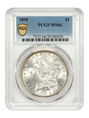 Моргановский доллар 1898 $1 PCGS MS66 - Изображение 1 из 4