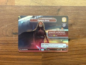 Barriss Offee Showcase #1017 Star Wars Unlimited Legends Of The Force - Picture 1 of 1