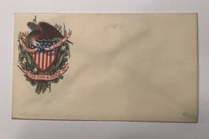 Seltenes unbenutztes patriotisches Cover des Bürgerkriegs "Freiheit & Union für immer und ewig" - Bild 1 von 3