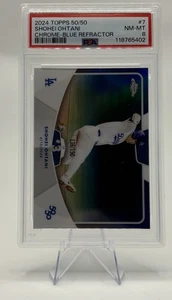 2024 Topps 50/50: Shohei Ohtani - Shohei Ohtani #7 Blue /150 Dodgers PSA 8 - Picture 1 of 2