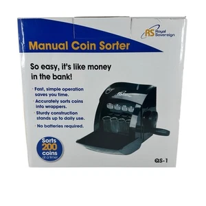Royal Sovereign QS-1 Manual Hand Crank US Coin Sorter Counter 200-Coin Capacity - Picture 1 of 7