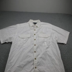 Exofficio Travel Shirt Mens XL White Short Sleeve Button Up Outdoor Hiking - Picture 1 of 7