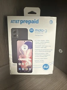 Motorola Moto G Power 5G 2024, 128GB, Midnight Blue - At&t Prepaid Smartphone - Picture 1 of 4