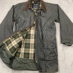 Chaqueta de Cera Barbour Para Hombre Mediana Verde A330 Borde Impermeable Abrigo de Campo C36 - Imagen 1 de 23