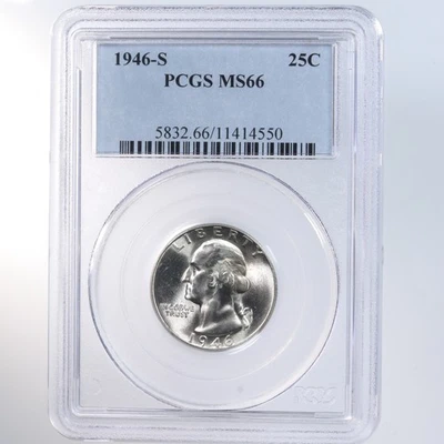 1946-S Washington 25C PCGS Certified MS 66 - Image 1 of 2