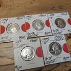 Lot Of 5 Silver 90% Proof Quarters Mixed 1990's B74