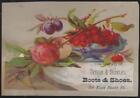 Taylor Buckley Boots Shoes Fruit Still Life Victorian Trade Card
