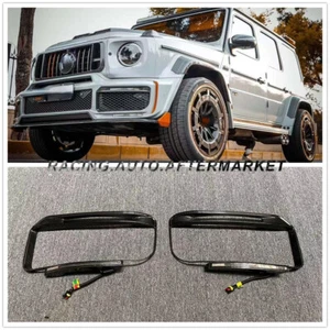 w463a Carbon Fiber Front Bumper Attachments LED made for G Wagon G63 w464 2018+ - Picture 1 of 8