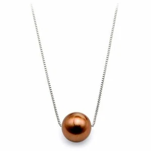 10-11 mm echte AAA Schokolade Perlenkette in 14K Weißgold 16" oder 18" - Bild 1 von 3