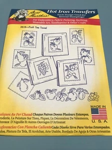 Aunt Marthas 3510-Fruit Tea Towel Embroidery Transfer Pattern - Picture 1 of 2