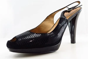 Tahari Slingbacks Black Patent Leather Women Shoes Size 8 Medium - Picture 1 of 6