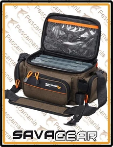 Borsa spinning Savage Gear "LURE SYSTEM BOX BAG M" 3 BOXES 5 BAGS 20X40X29CM 12L - Foto 1 di 2