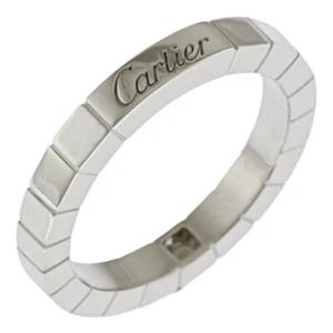 CARTIER Ring US 6 1/8 EU52 K18 white gold diamond Laniere used - Picture 1 of 7