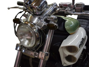 Yamaha Vmax VMX12 Polished Aluminum Front Turn Signals Single Filament 1985-2007 - Picture 1 of 3