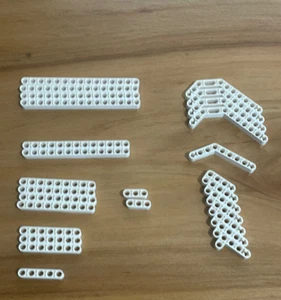 Lego Menge 30 weiß Technic Liftarm Balken gebogen doppelt L Form - Bild 1 von 6