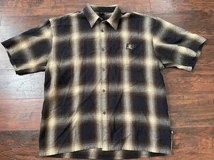 VINTAGE LowRider Shirt Mens 2XL Plaid Flannel Chicano Old School Logos Pocket - Picture 1 of 6