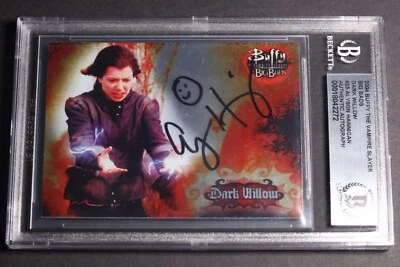 ALYSON HANNIGAN Signed 2004 BUFFY "DARK WILLOW" Foil Card Beckett Authentic Auto - Image 1 of 2