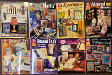 8 Idea Books Rubber Stamp Stamping Scrapbooking Cards Inks Art Altered Books Lot