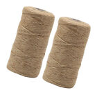  2 Rolls Jute Christmas Handmade Rope Twine Gift Wrapping Cord for Macrame