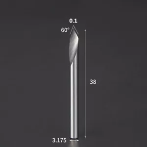 Straight V Engraving Tools 1/8 In Shank 60 Degree Milling Cutter Metal Drill Bit - Picture 1 of 3