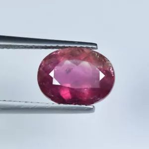 3.46 ct MASSIVE DULL BI COLOR SADE NATURAL TOURMALINE - Oval Gems Video !! - Picture 1 of 2