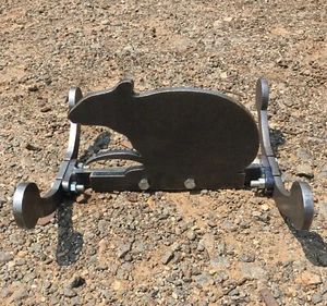 3/8" AR500 Rat Rocking Metal Ground Stand - Hardened Steel Shooting Target  - Picture 1 of 5