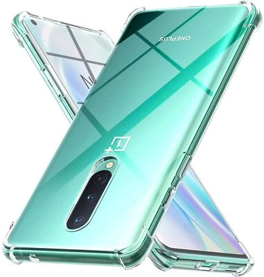 ALFA ACCESSORIES For OnePlus 8 7 Pro Slim Transparent New Soft TPU Gel Clear Back Case Skin Cover