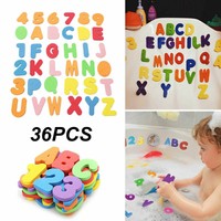 36 PCS FOAM BATH NUMBERS AND LETTERS CHILD 123 ABC KIDS BATH TOY WATER ...