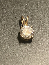 .5 Carat Solitare CZ Pendant Yellow Gold Plated over 925