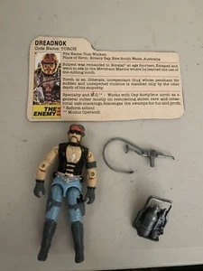 GIJOE 1985 DREADNOK TORCH 100% Complete with Filecard G I GI JOE - Picture 1 of 12