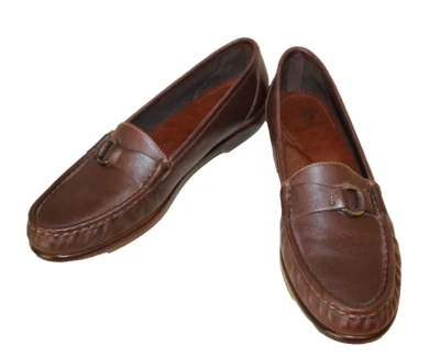 SAS Womens Loafer Shoes Size 10 S Brown Leather Moc Toe Tripad Comfort USA  - Image 1 of 4