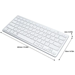 BT Keyboard Bilingual Super Slim Scissor Switch Wireless Keyboard For PC Lap Hot - Picture 1 of 32