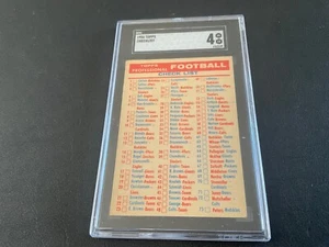 1956 TOPPS FOOTBALL UNMARKED CHECKLIST SGC 4 VGEX - Bild 1 von 10