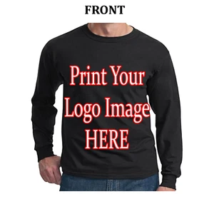 Men's Heavy Weight LONG SLEEVES Custom Printing Images Names All Sizes Available - Picture 1 of 2