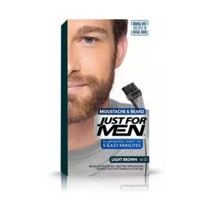 Just For Men Moustache & Beard Brush-In Colour Gel Light Brown M-25 - Picture 1 of 1