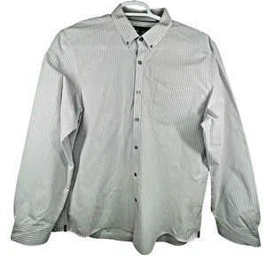 KENNETH COLE New York Mens Long Sleeve Dress Shirt White Striped Size X Large - Picture 1 of 12