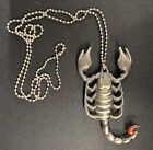 Scorpion Stainless Steel Necklace Removable Hidden Knife Blade Self Defense