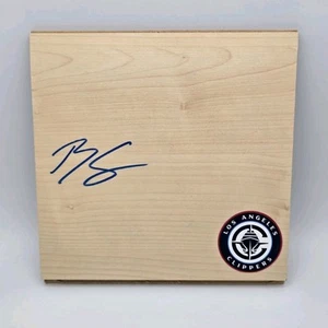 BEN SIMMONS LOS ANGELES CLIPPERS SIGNED BASKETBALL FLOORBOARD 8X8 UG COA - Picture 1 of 2