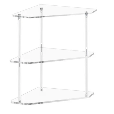 Acrylic triangle side table corner table 2-level corner table p8e41899 - Image 1 of 4