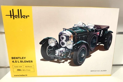 Bentley 4.5 blower auto da corsa Lemans auto d epoca kit Heller 1-24 HEL80722 - Immagine 1 di 2