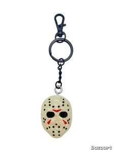 Jason Voorhees Friday The 13th inspired Hockey Mask Handmade Resin Keychain - Picture 1 of 10