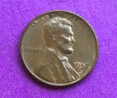 1957-D WHEAT CENT ERROR NUMBER SEVEN - Image 1 of 3