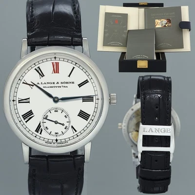 MINT PAPERS A. Lange & Söhne 302.025 Langematik Anniversary 37mm Platinum Watch - Image 1 of 4