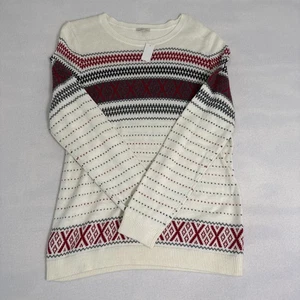 Maglione Talbots donna taglia Med incrocio Fair Isle manica lunga misto cotone - Foto 1 di 8