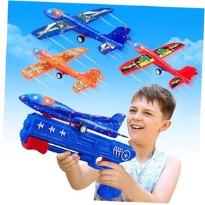 3 Pack Airplane Launcher Toys, 2 Flight Modes LED Foam Glider Catapult Plane, - Picture 1 of 8